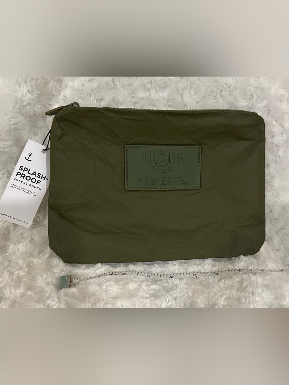 (NTW) ALOHA Collection Olive Splash-Proof Travel Pouch